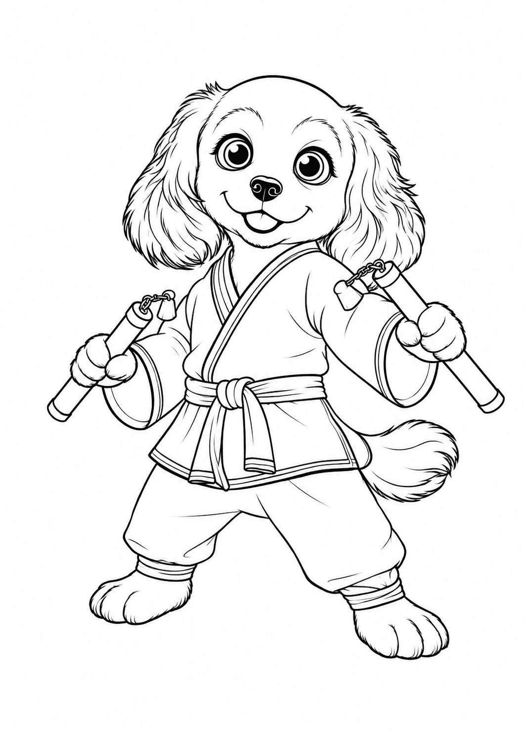 Bailey black-and-white colouring outline