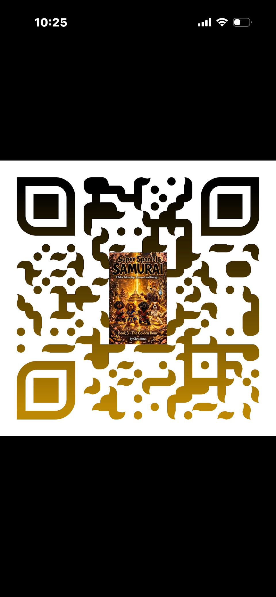 Original QR code for Book 3, The Golden Bone, linking to Kindle eBook on Amazon.com.